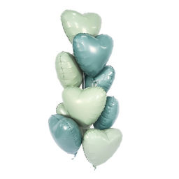 Цена за 5 шт. Воздушный шар фольгированный 19" «Олива», сердце