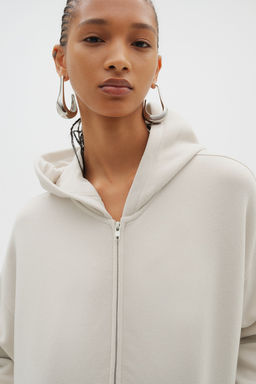 Chaqueta sudadera oversize con capucha