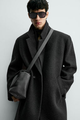 BOUCL_ TEXTURE WOOL COAT - Zara фото 5