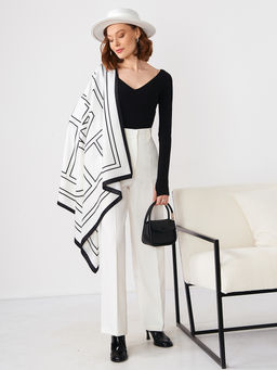 Большой, мягкий, тонкий и очень нежный двусторонний платок с рисунком. - Tantino фото 4