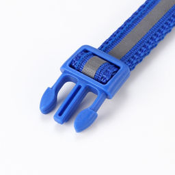 Ошейник двухслойный с фастексом и светоотражающей полосой, 30 х1,5 см, синий - Пижон фото 5