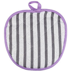 Прихватка с запахом 19х19см Лайн-3, форма Яблоко, рогожка 171г/м2, хлопок 100%, наполнитель - ватин 280г/м2, на пластмассовом подвесе, Домашняя мода (Россия)  фото 3