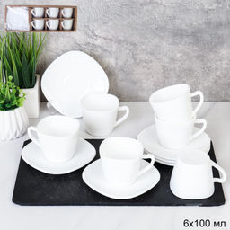 Кофейный набор 12 предметов 100 мл / SP85/P45 (white) /уп 12/ - ГалеонТрейд фото 3