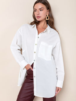 Блузка over-size из премиального хлопка-вуали - Vilatte фото 15