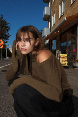 PLAIN KNIT SCARF SWEATER - Zara фото 9