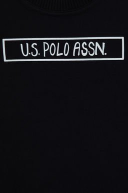 Erkek _ocuk Siyah Basic Bisiklet Yaka Sweatshirt - U.s. polo assn фото 3