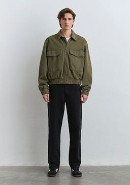 Cep Detayl? Haki Bomber Ceket - Mavi фото 2