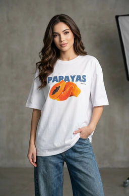 K13597 Футболка OVER SIZE (хлопок) БЕЛЫЙ_02