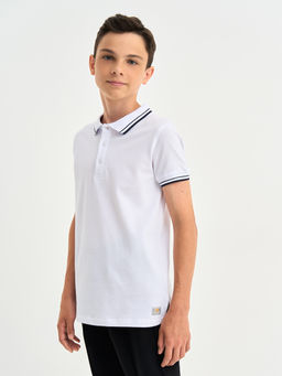 Белая футболка-поло для мальчика - Kogankids фото 10