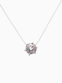 Кулон На леске, цвет белый в серебре, 30 см