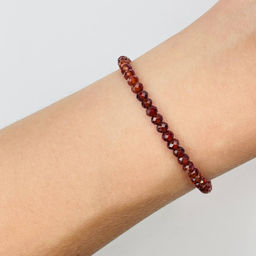 Браслет из Граната "Спессартин" "градиент" 18 см +