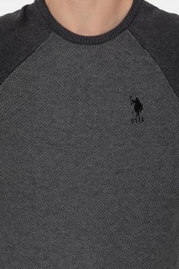 U. S. Polo Assn Мужской свитер антрацитового меланжа - U.s. polo assn фото 6