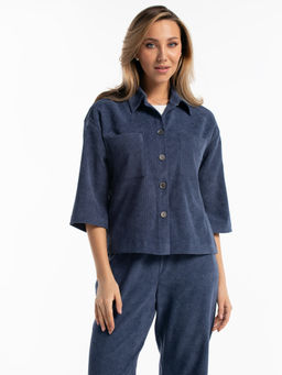 Жакет вельветовый индиго - Odis фото 8