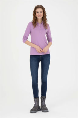 Женский сиреневый базовый свитшот - U.s. polo assn фото 4