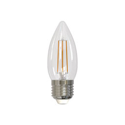 LED-C35-9W/4000K/E27/CL PLS02WH Лампа светодиодная. Форма "свеча", прозрачная. Серия Sky. Белый свет (4000К). Картон. ТМ Uniel.