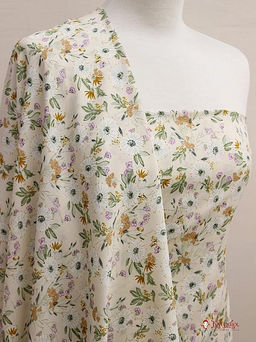 Штапель Летняя пора цв.телесно-бежевый, ш.1.42м, вискоза-100%, 90гр/м.кв - Купава фото 4