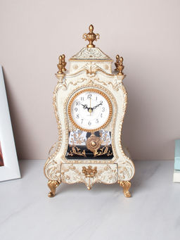 Часы настольные 28 см бежевые / 63317E /уп 18/ музыкальные - Галеонтрейд фото 2