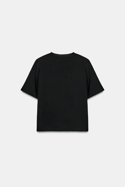 CAMISETA FLUIDA HOMBRERAS / Negro - Zara фото 5