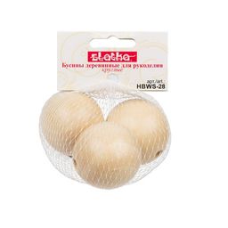 Бусина Zlatka дерево HBWS-28 40 мм 10 х 3 шт св. дерево