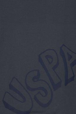 U. S. Polo Assn / Детская базовая толстовка с круглым вырезом антрацитового цвета - U.s. polo assn фото 3