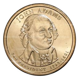 1 доллар 2007 года P Джон Адамс 2-й президент США