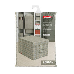 Короб стеллажный с крышкой, большой, 30*40*25 см, LONDON GREY, шт - Valiant фото 6