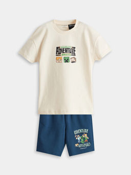 Minecraft Bask?l? Erkek ?ocuk Ti??rt ve ?ort 2li