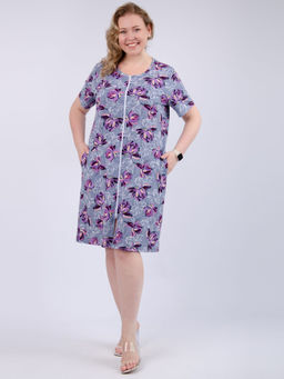 Халат "Рената" кувшинки, трикотаж