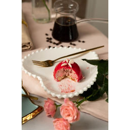 Тарелка Magistro Сердце, d=30 см, фарфор, белая