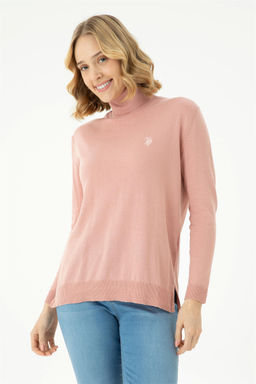 Женский базовый свитер пудрового цвета Неожиданная скидка в корзине