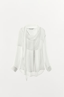 CAMISA PA?UELO ZW COLLECTION / Blanco - Zara фото 6