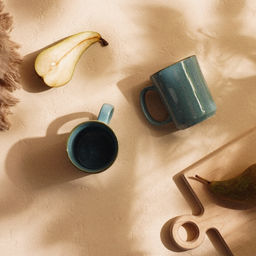 Кружки SL Home Аззура, 400 мл, набор 2 шт., фарфор, голубые