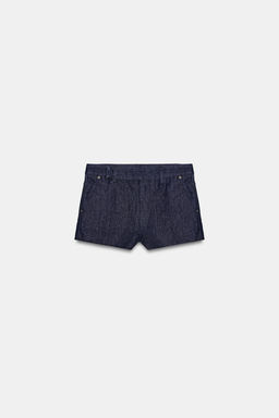 SHORTS DENIM TRF TIRO MEDIO / ?ndigo oscuro - Zara фото 4