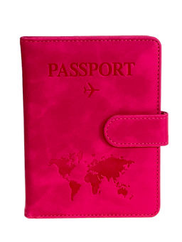 Обложка для паспорта из искусственной кожи, цвет розовый