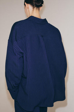 CAMISA RAYAS JACQUARD ZW COLLECTION / Marino - Zara фото 3