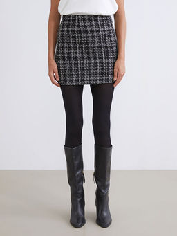 Beli Fermuarl? Ekose A Kesim Mini T?vit Etek