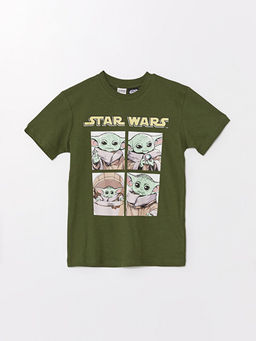 Bisiklet Yaka Star Wars Bask?l? K?sa Kollu Erkek ?ocuk Ti??rt