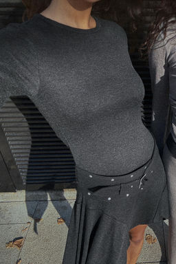 ASYMMETRIC MIDI DRESS - Zara фото 6