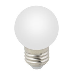LED-G45-1W/6000K/E27/FR/С Лампа декоративная светодиодная. Форма "шар", матовая. Дневной свет (6000K). Картон. ТМ Volpe.