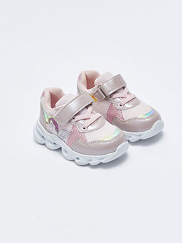 C?rt C?rtl? Bask?l? Taban? I??kl? K?z Bebek Spor Ayakkab? - Waikiki фото 2