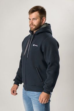 Толстовка М-1030: Футер 3-х ниточный с искусственным мехом Графит - Relay фото 2