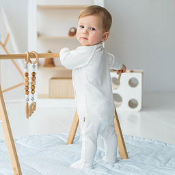 Слип на кнопках Сливки 0+ - Bungly фото 9