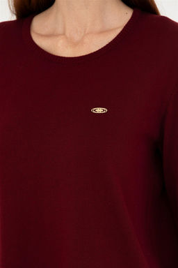 Женский бордово-красный базовый свитер - U.s. polo assn фото 7