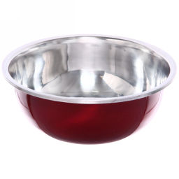Цена за 2 шт. Миска металлическая 23 см 2000 мл красная