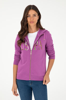 U. S. Polo Assn / Женский фиолетовый базовый свитшот - U.s. polo assn фото 3