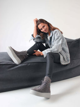 Ботинки 215.ALTAgr. Серый замок/Шерсть