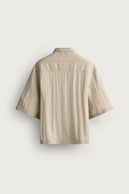 CAMISA POLO FLUIDA / Beige - Zara фото 7