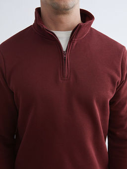 Dik Yaka Uzun Kollu Erkek Kal?n Sweatshirt