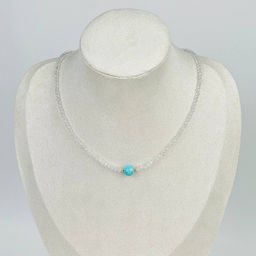 Колье из Горного Хрусталя и Амазонита