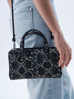 Сумка кожаная Azaro 30850 черный-питон